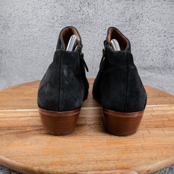 Sam Edelman Women's Petty Black Suede Side Zip Ankle Booties Size 9 W - Picture 4 of 6